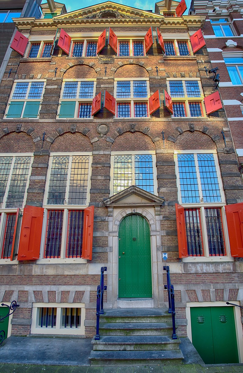 facciata casa di Rembrant a Leiden