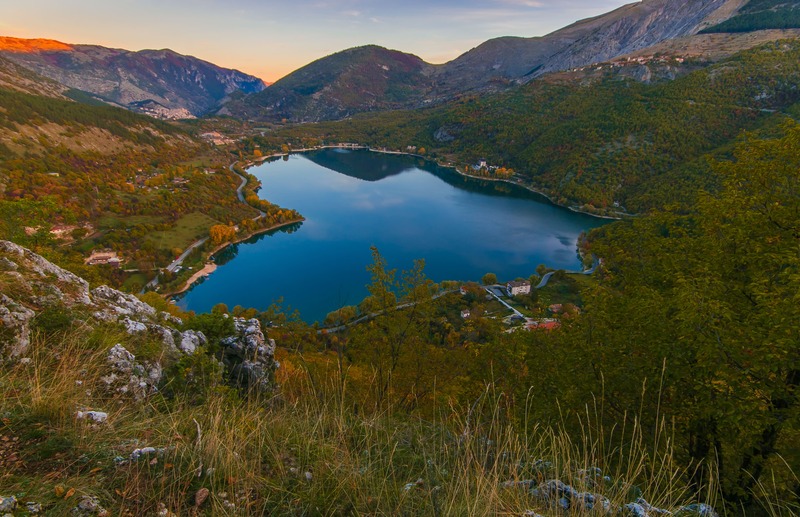 Lago di Scanno tramonto