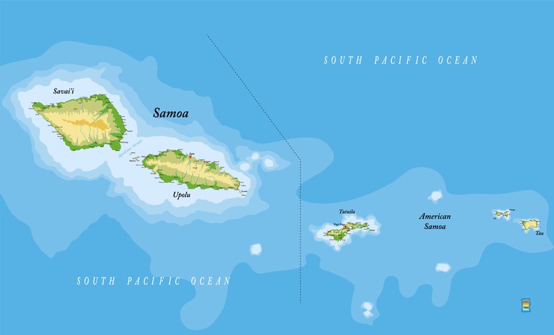 Isole Samoa cartina